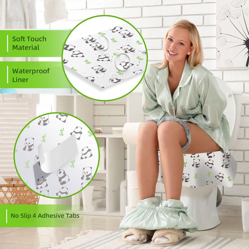 dlnope Store Upgraded Disposable Toilet Seat Covers (20 Pack) - Waterproof, Cute Panda Print, Travel-Friendly Individual Packs, Suitable for Kids & Adults, Perfect for Toddlers’ Potty Training in Public Restrooms - Image 4
